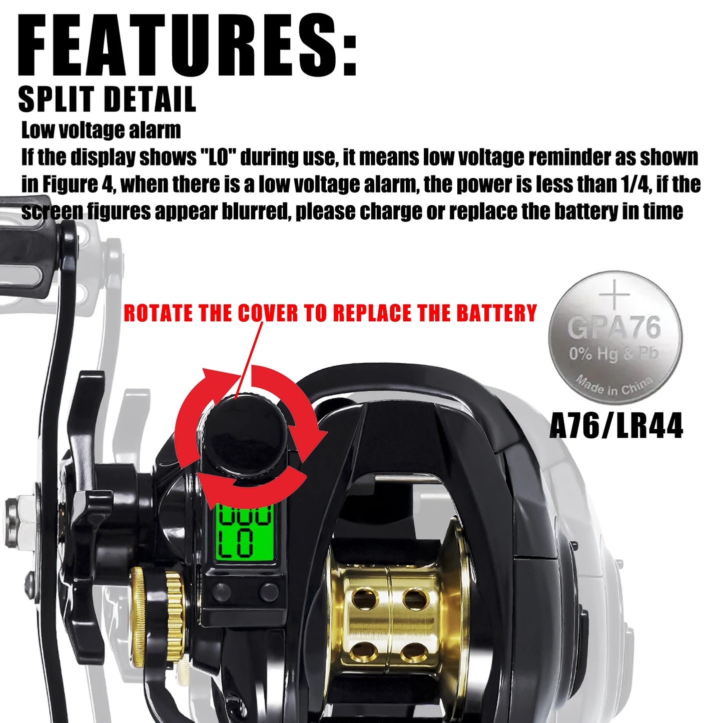 Led Screen Electronic Fishing Reel Baitcasting High Speed 7.2:1 10kg Drag Waterproof Saltwater Jigging Cast Drum Wheel Casting