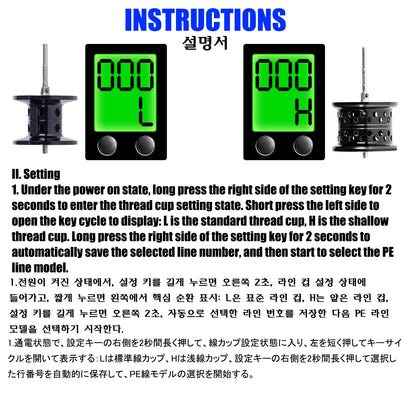 Led Screen Electronic Fishing Reel Baitcasting High Speed 7.2:1 10kg Drag Waterproof Saltwater Jigging Cast Drum Wheel Casting