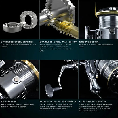 Original MITCHELL All Metal Fishing Reel 20Kg Max Drag Power Spinning Wheel Fishing Coil Shallow Spool Suitable for all waters
